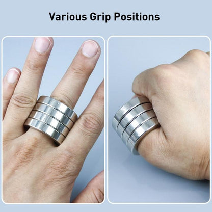 4-Ring Foldable Fidget Toy | Smooth Rotating Rings | Titanium-Plated Steel | Stress Relief