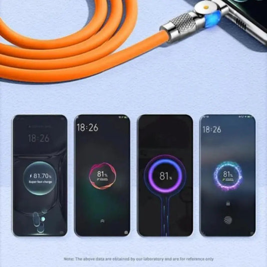 540° Rotatable Charging Cable | RGB Light Effects | Aluminum Connectors & Braided Cable
