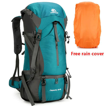 70L Trekking Backpack | Ergonomic Back System | Rain Cover & Shoe Compartment | Multi-Day Hiking