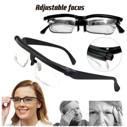 Adjustable Focus Glasses | Dial-Adjustable Focus | Impact-Resistant Lenses | No Prescription Needed