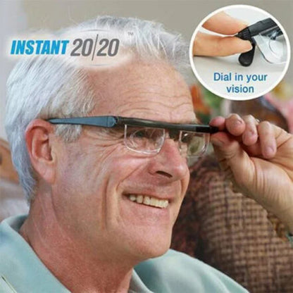 Adjustable Focus Glasses | Dial-Adjustable Focus | Impact-Resistant Lenses | No Prescription Needed