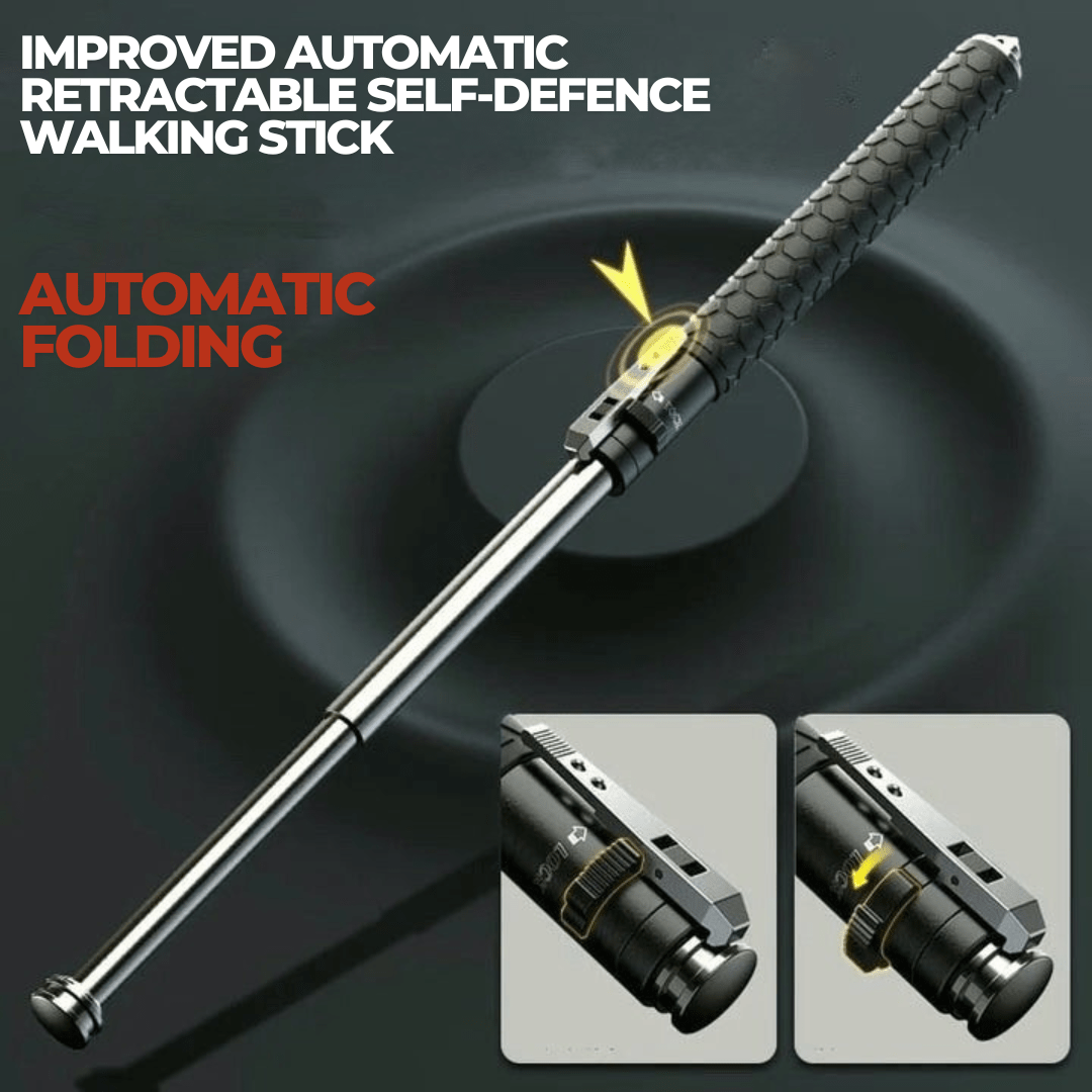 Adjustable Hiking Stick | Automatic Pop-Up & Anti-Slip Handle | Lightweight Compact for Travel