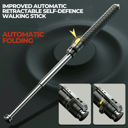 Adjustable Hiking Stick | Automatic Pop-Up & Anti-Slip Handle | Lightweight Compact for Travel