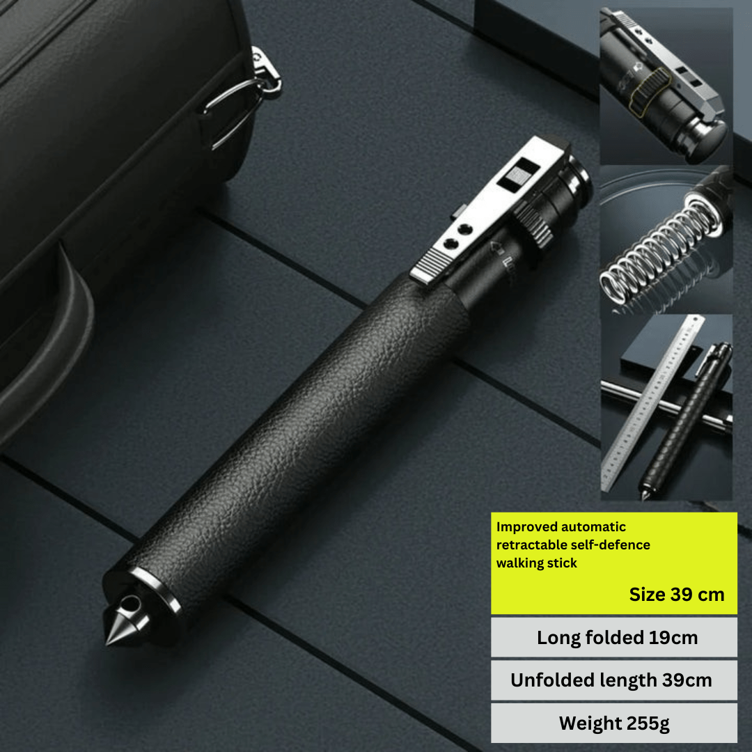 Adjustable Hiking Stick | Automatic Pop-Up & Anti-Slip Handle | Lightweight Compact for Travel