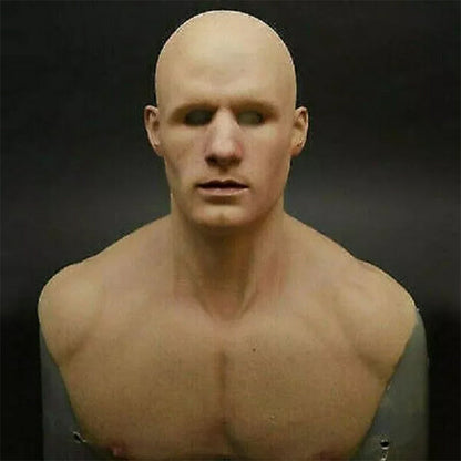 Adult Full-Face Mask | Hyper-Realistic Beard | Natural Latex, Breathable Fit | Halloween & Cosplay