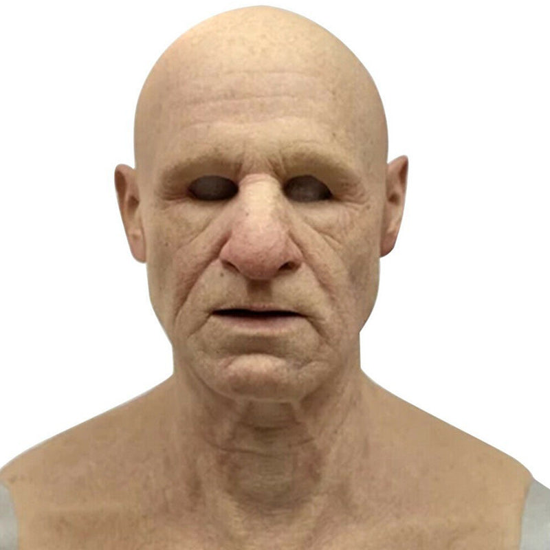 Adult Full-Face Mask | Hyper-Realistic Beard | Natural Latex, Breathable Fit | Halloween & Cosplay