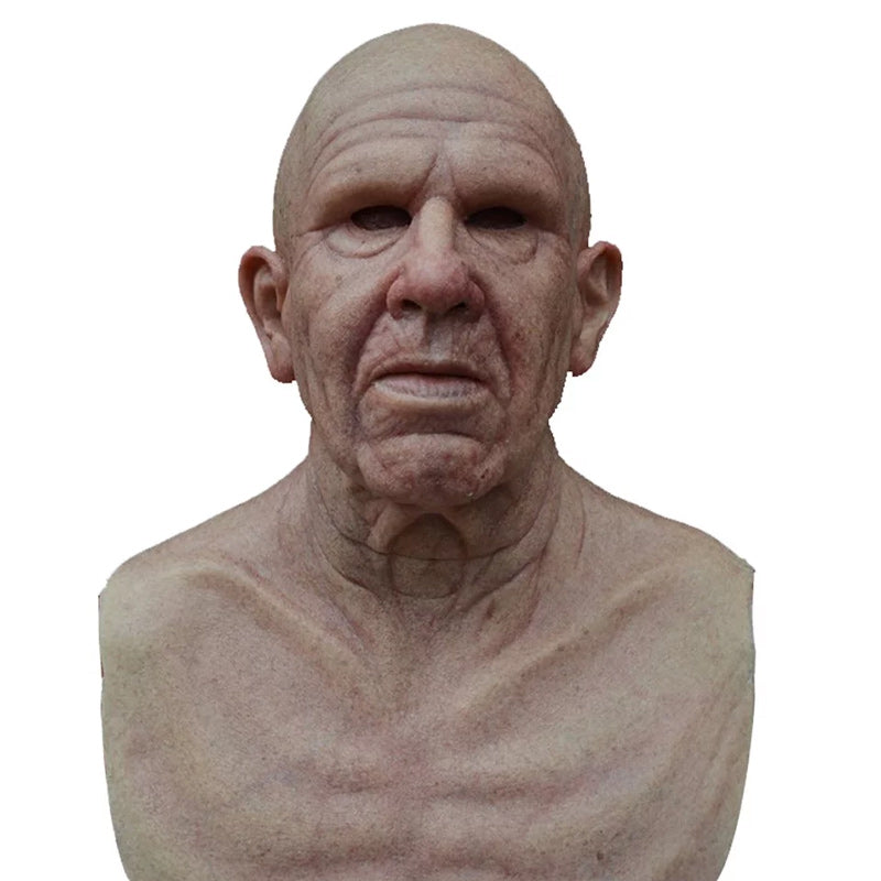 Adult Full-Face Mask | Hyper-Realistic Beard | Natural Latex, Breathable Fit | Halloween & Cosplay
