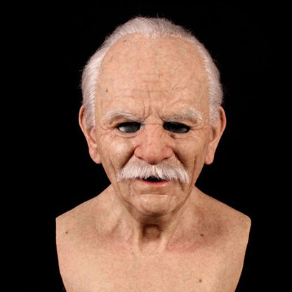 Adult Full-Face Mask | Hyper-Realistic Beard | Natural Latex, Breathable Fit | Halloween & Cosplay