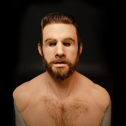 Adult Full-Face Mask | Realistic Elderly Man Face | Natural Latex | Comfortable & Breathable