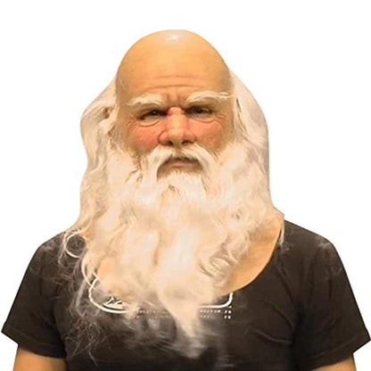 Adult Full-Face Mask | Realistic Elderly Man Face | Natural Latex | Comfortable & Breathable