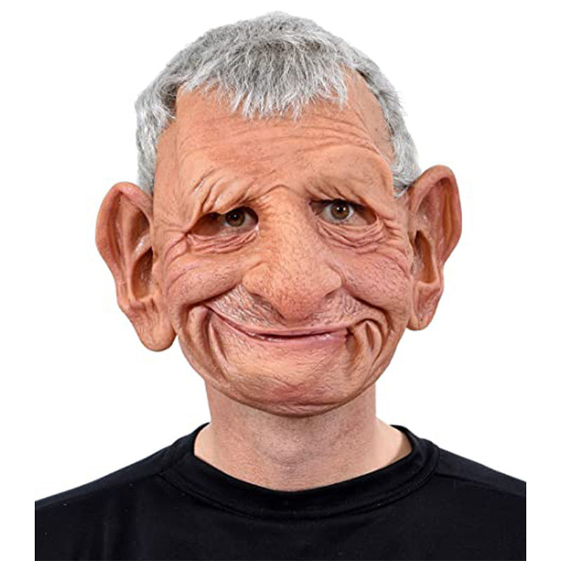Adult Full-Face Mask | Realistic Elderly Man Face | Natural Latex | Comfortable & Breathable