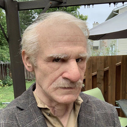 Adult Old Man Mask | Realistic Full-Head | Lightweight Breathable Latex | Halloween & Cosplay