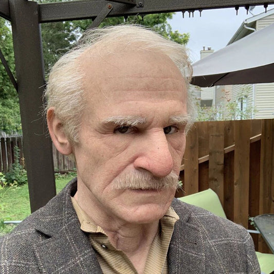 Adult Old Man Mask | Realistic Full-Head | Lightweight Breathable Latex | Halloween & Cosplay