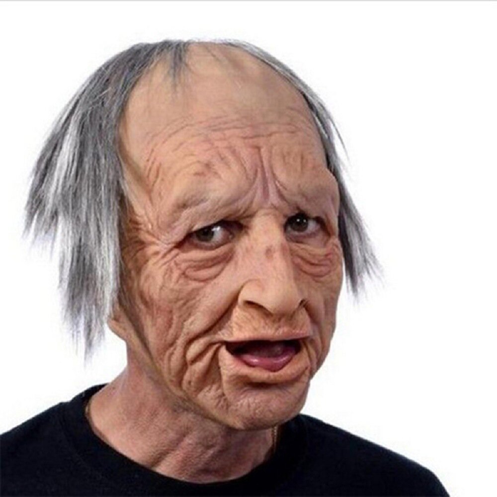Adult Old Man Mask | Realistic Full-Head | Lightweight Breathable Latex | Halloween & Cosplay