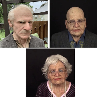 Adult Old Man Mask | Realistic Full-Head | Lightweight Breathable Latex | Halloween & Cosplay