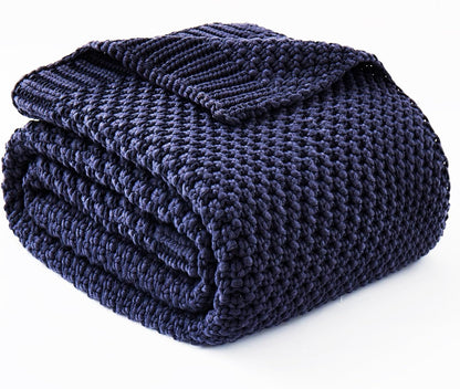 Adult Weighted Blanket | Chunky Knit | Cooling Microfiber | All-Season Comfort