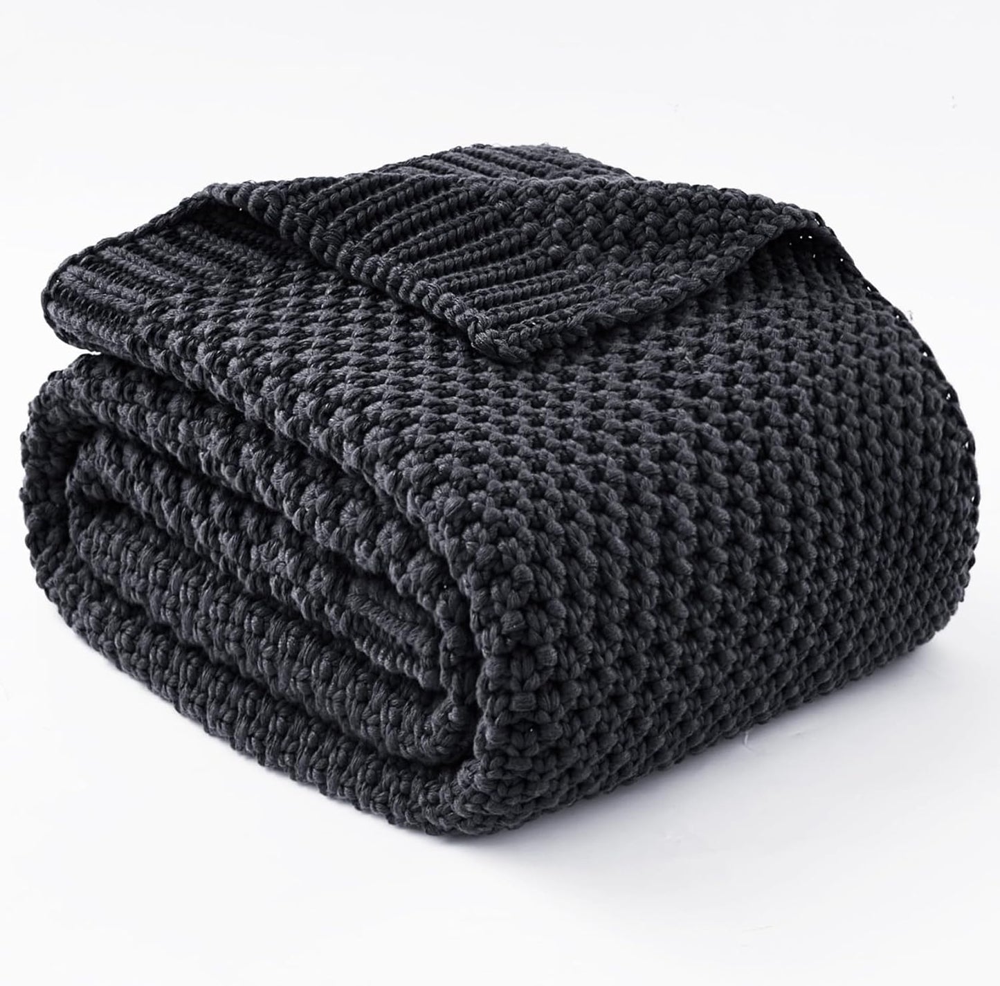 Adult Weighted Blanket | Chunky Knit | Cooling Microfiber | All-Season Comfort