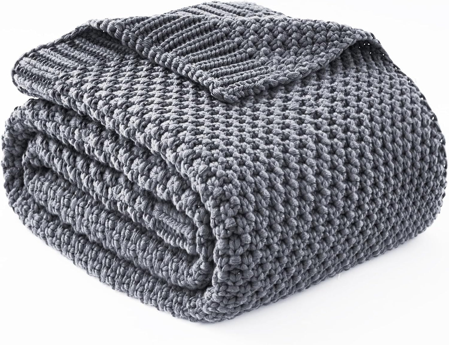 Adult Weighted Blanket | Chunky Knit | Cooling Microfiber | All-Season Comfort