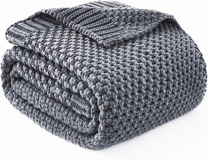 Adult Weighted Blanket | Chunky Knit | Cooling Microfiber | All-Season Comfort