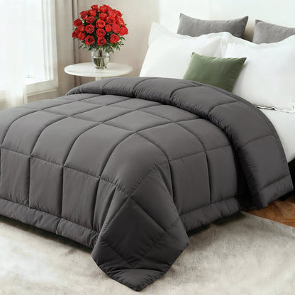 All-Season Comforter | Ultra-Soft Down-Alternative Fill | Microfiber Shell & Machine Washable