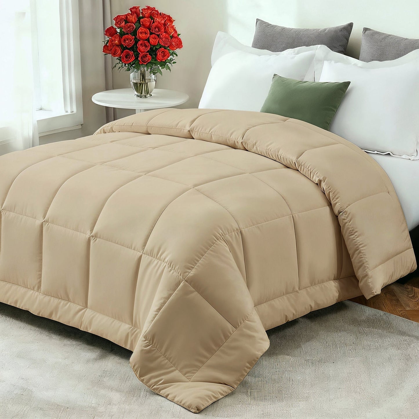 All-Season Comforter | Ultra-Soft Down-Alternative Fill | Microfiber Shell & Machine Washable