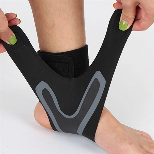 Ankle Support Brace | Adjustable X-Wrap Compression Sleeve | Neoprene Construction | Pain Relief