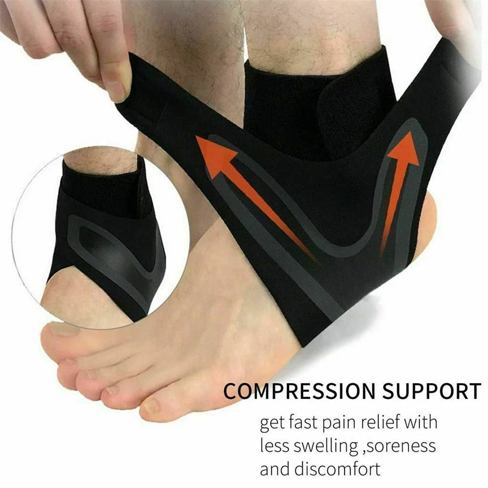 Ankle Support Brace | Adjustable X-Wrap Compression Sleeve | Neoprene Construction | Pain Relief