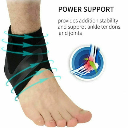 Ankle Support Brace | Adjustable X-Wrap Compression Sleeve | Neoprene Construction | Pain Relief