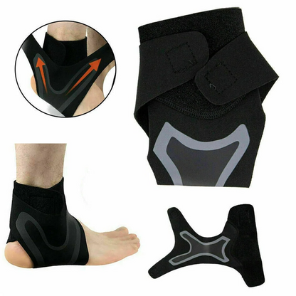 Ankle Support Brace | Adjustable X-Wrap Compression Sleeve | Neoprene Construction | Pain Relief