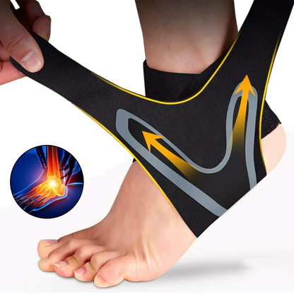 Ankle Support Brace | Adjustable X-Wrap Compression Sleeve | Neoprene Construction | Pain Relief