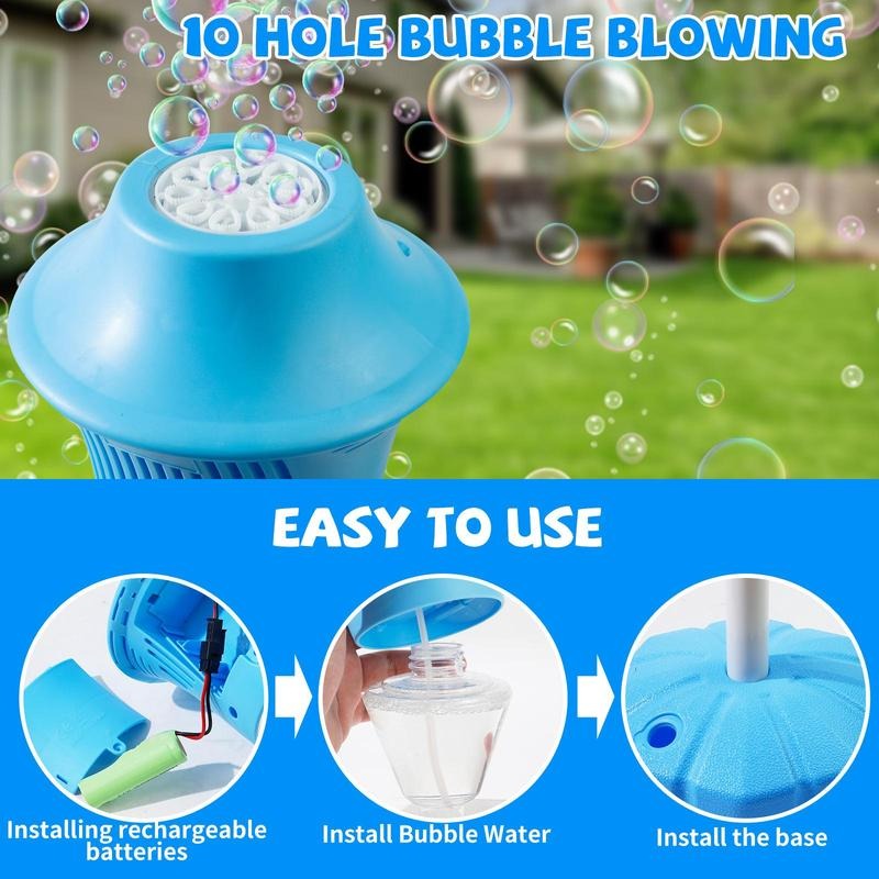 Automatic Bubble Machine for Kids | High-Output Bubble Blaster | Adjustable Height Stand & Portable