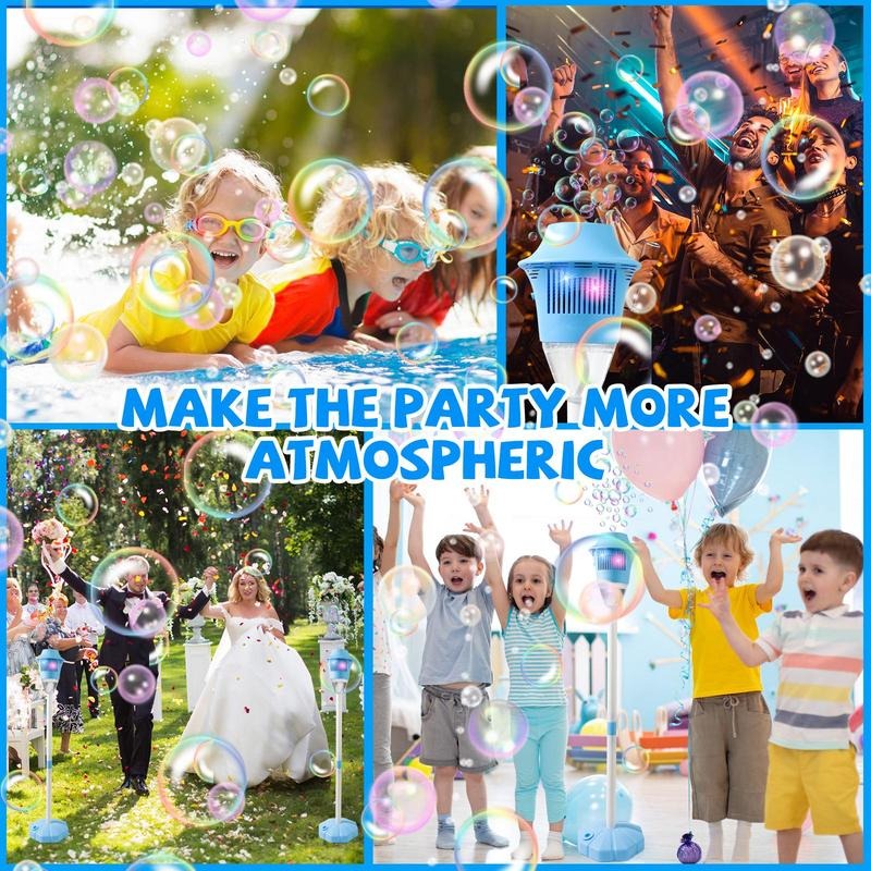 Automatic Bubble Machine for Kids | High-Output Bubble Blaster | Adjustable Height Stand & Portable