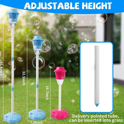 Automatic Bubble Machine for Kids | High-Output Bubble Blaster | Adjustable Height Stand & Portable