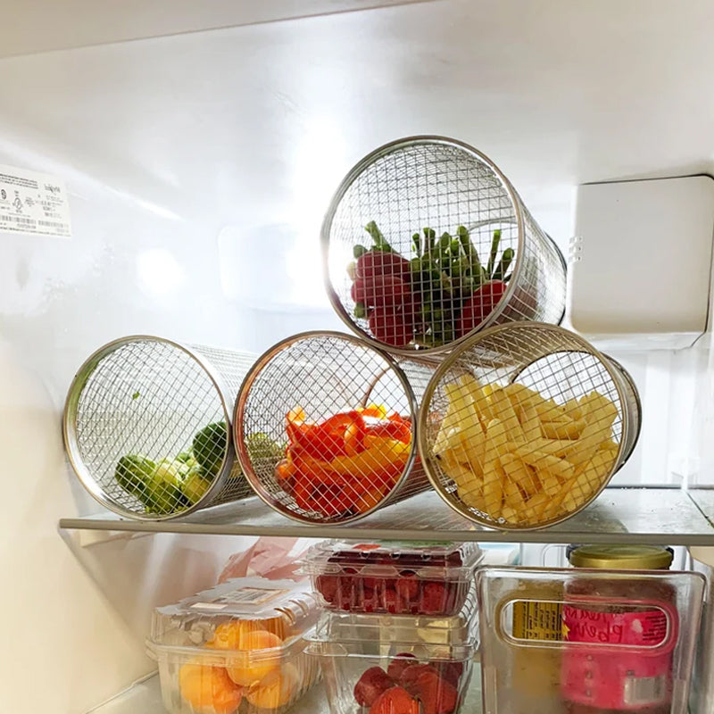 BBQ Grill Basket | 360° Rotating | Stainless Steel & Dishwasher Safe | Even Cooking