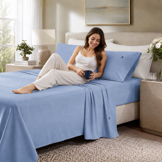 Bamboo Bed Sheet Set | Ultra-Soft Breathable Fabric | Hypoallergenic & Moisture-Wicking