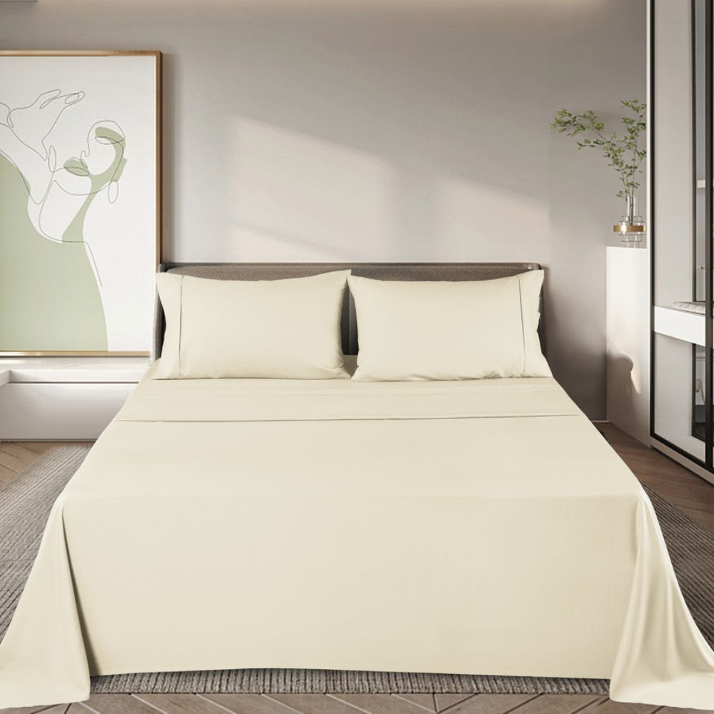 Bamboo Bed Sheet Set | Ultra-Soft Breathable Fabric | Hypoallergenic & Moisture-Wicking