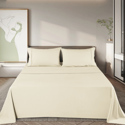 Bamboo Bed Sheet Set | Ultra-Soft Breathable Fabric | Hypoallergenic & Moisture-Wicking