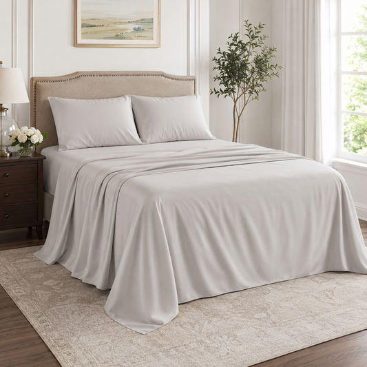 Bamboo Sheet Set | Cooling & Moisture-Wicking | Deep Pocket Fits Up to 16 in