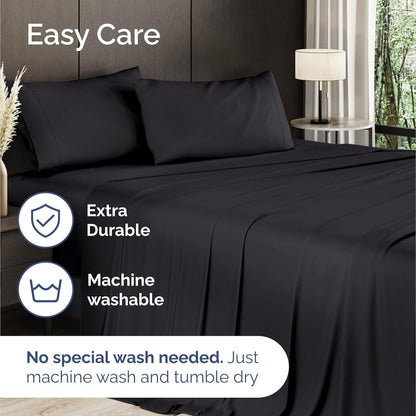 Bamboo Sheet Set | Cooling & Moisture-Wicking | Deep Pocket Fits Up to 16 in