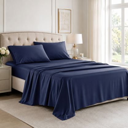 Bamboo Sheet Set | Cooling & Moisture-Wicking | Deep Pocket Fits Up to 16 in