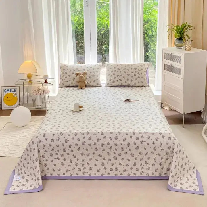 Bedding Set | Floral Microfiber Duvet Set | Hidden Zipper & Corner Ties | Year-Round Comfort
