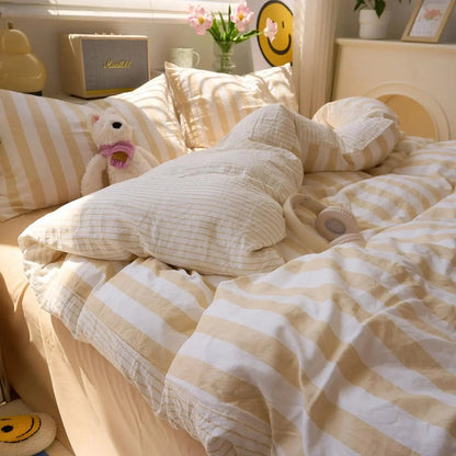 Bedding Set | Washed Cotton Crepe | Quilt, Sheet & Pillowcases | Year-Round Comfort
