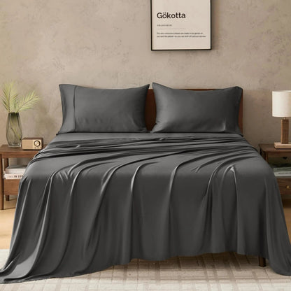 Bedding Sheet Set | Silky Soft Cooling Design | Organic Bamboo Fiber & Deep-Pocket Fit