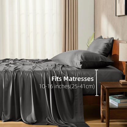 Bedding Sheet Set | Silky Soft Cooling Design | Organic Bamboo Fiber & Deep-Pocket Fit