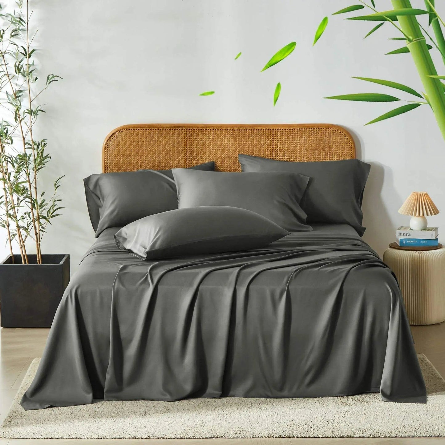 Bedding Sheet Set | Silky Soft Cooling Design | Organic Bamboo Fiber & Deep-Pocket Fit