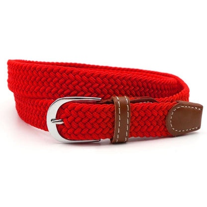 Belt | Stretch Braided Design | Hole-Free Adjustable Fit | Breathable Comfort
