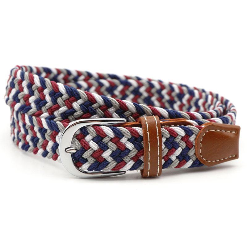 Belt | Stretch Braided Design | Hole-Free Adjustable Fit | Breathable Comfort
