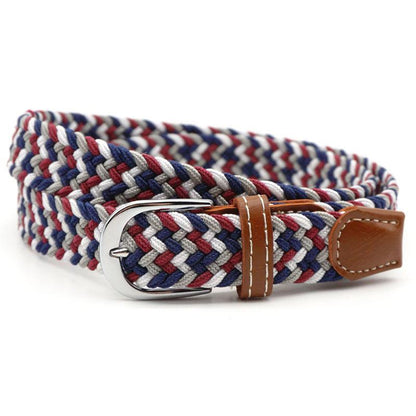 Belt | Stretch Braided Design | Hole-Free Adjustable Fit | Breathable Comfort