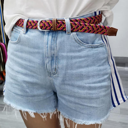 Belt | Stretch Braided Design | Hole-Free Adjustable Fit | Breathable Comfort