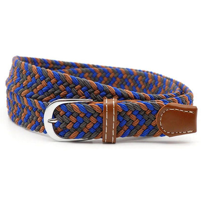 Belt | Stretch Braided Design | Hole-Free Adjustable Fit | Breathable Comfort
